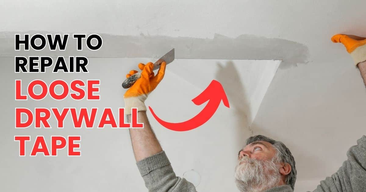 how to repair loose drywall tape on textured ceiling