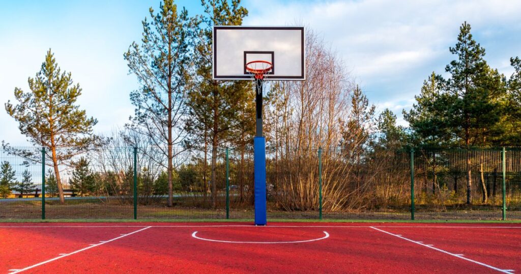 outdoor basketball court material