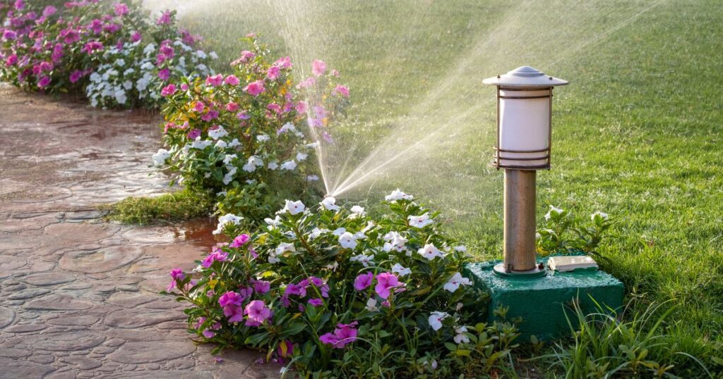 how to turn sprinkler system on after winter