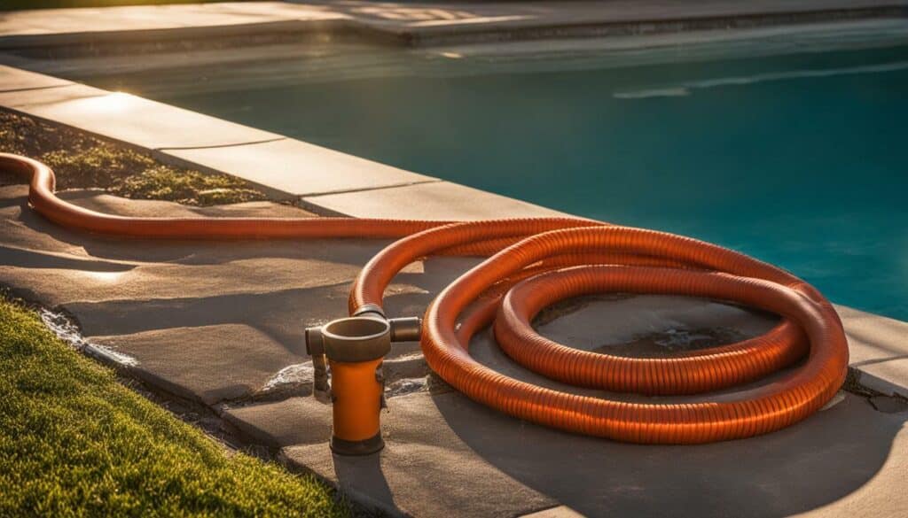 draining a pool using a hose draining a pool using a hose