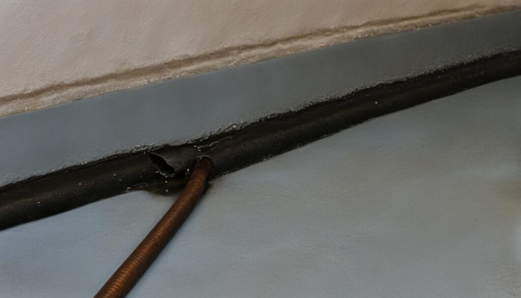 Detached Drain Line Detached Drain Line