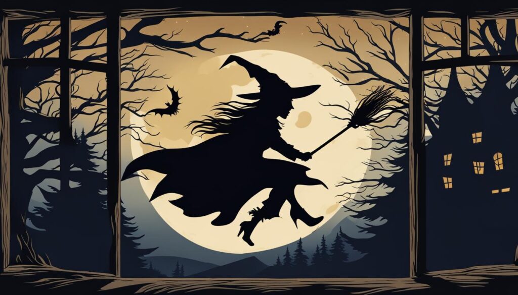 spooky silhouette in a window