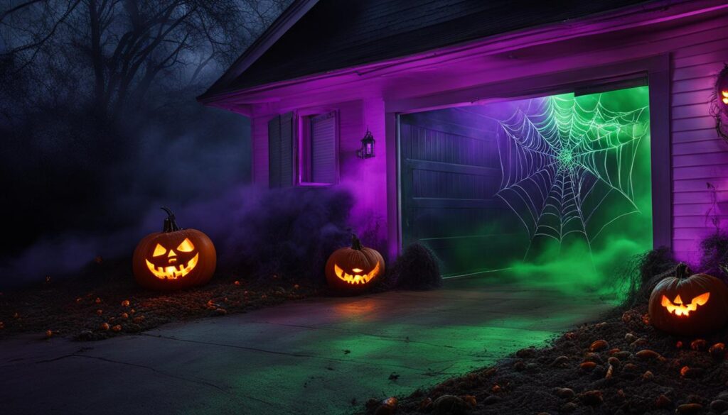 unique garage door Halloween decorations