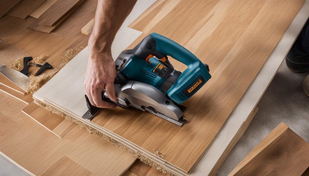 Laminate flooring cutting