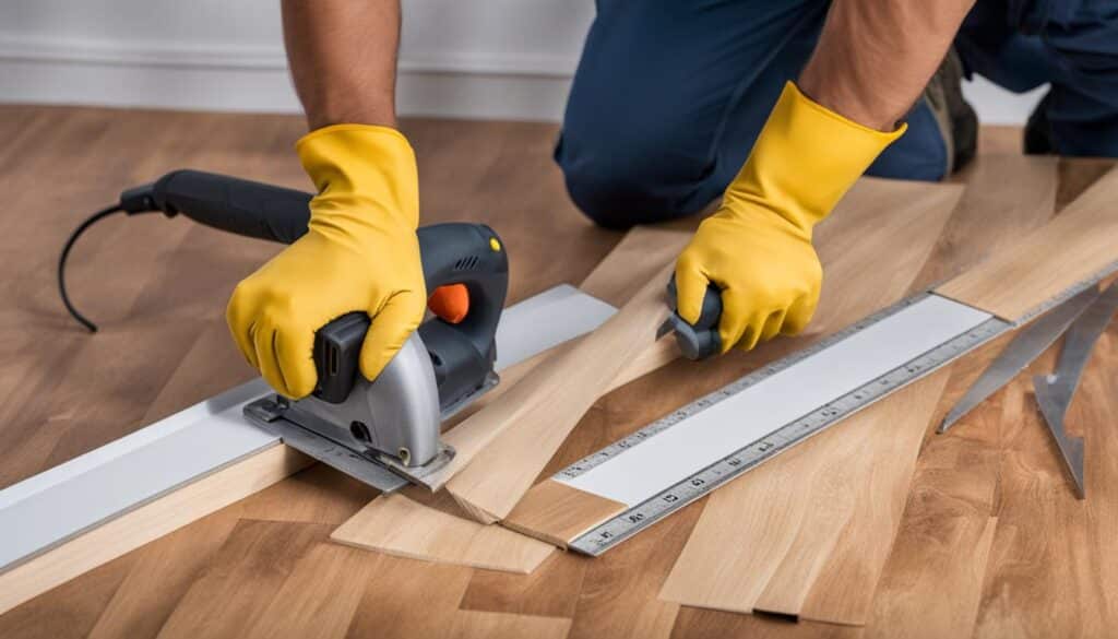 how do i cut laminate flooring without a saw