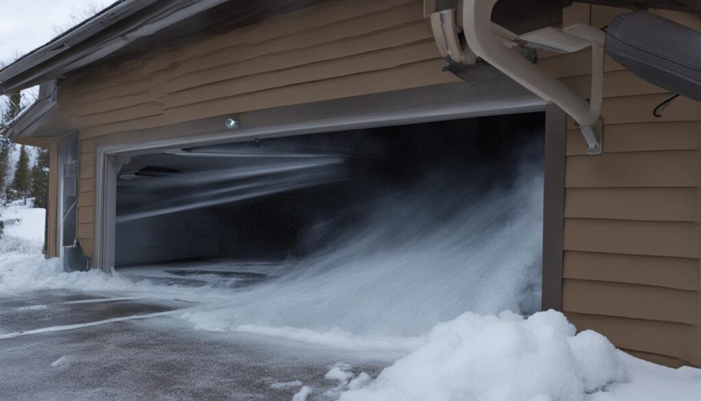 how ice affects garage doors