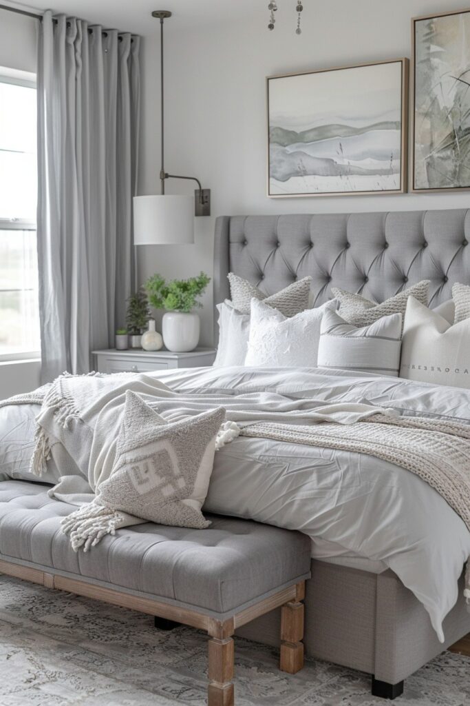 29 Grey Boho Bedroom Decor Ideas 5 Sanctuary of Whispering Winds: A Grey Boho Bedroom