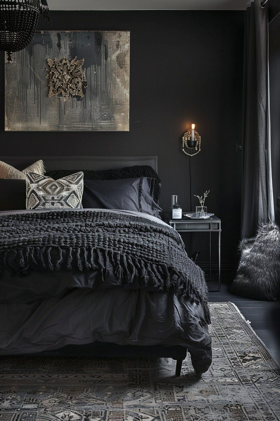 29 Black Boho Bedroom Ideas