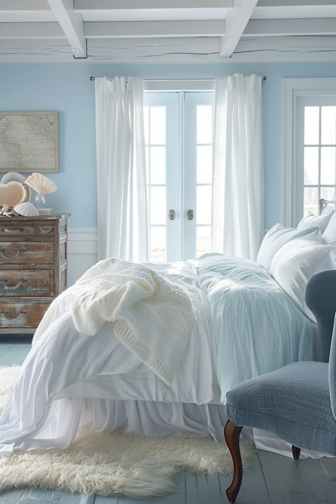 29 Light Blue Boho Bedrooms 12 Ocean Bliss: Light Blue Boho Retreat