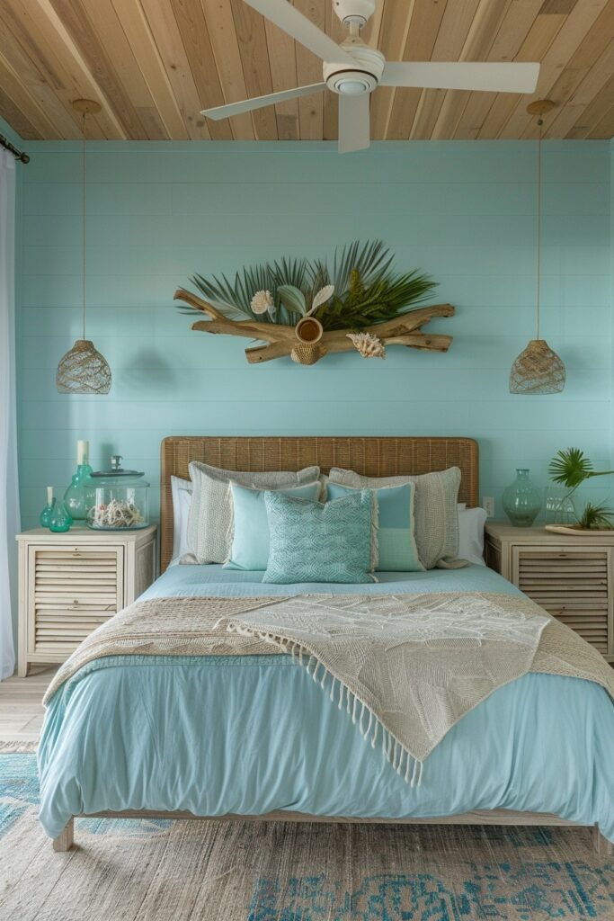 29 Light Blue Boho Bedrooms 17 Blue Haven: Coastal Boho Retreat