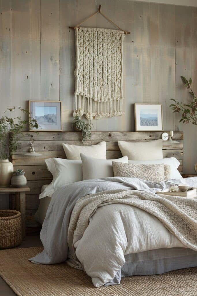 29 Grey Boho Bedroom Decor Ideas 25 Natural Elements in Misty Mountains: A Grey Boho Bedroom