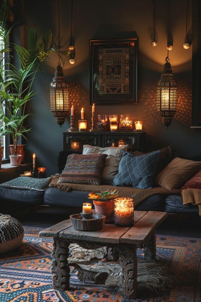 29 Dark Boho Living Room Layouts 29 Spirit of Sable Haven