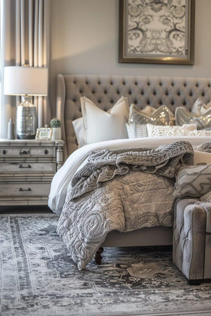 29 Grey Boho Bedroom Decor Ideas 8 Ambient Soft Shadows: Grey Boho Bedroom Styles
