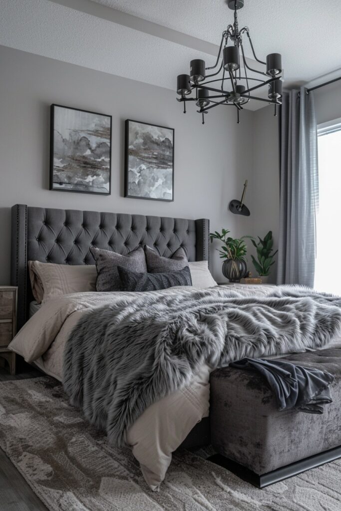 29 Grey Boho Bedroom Decor Ideas 16 Palette of Stormy Skies: Grey Boho Bedroom Designs