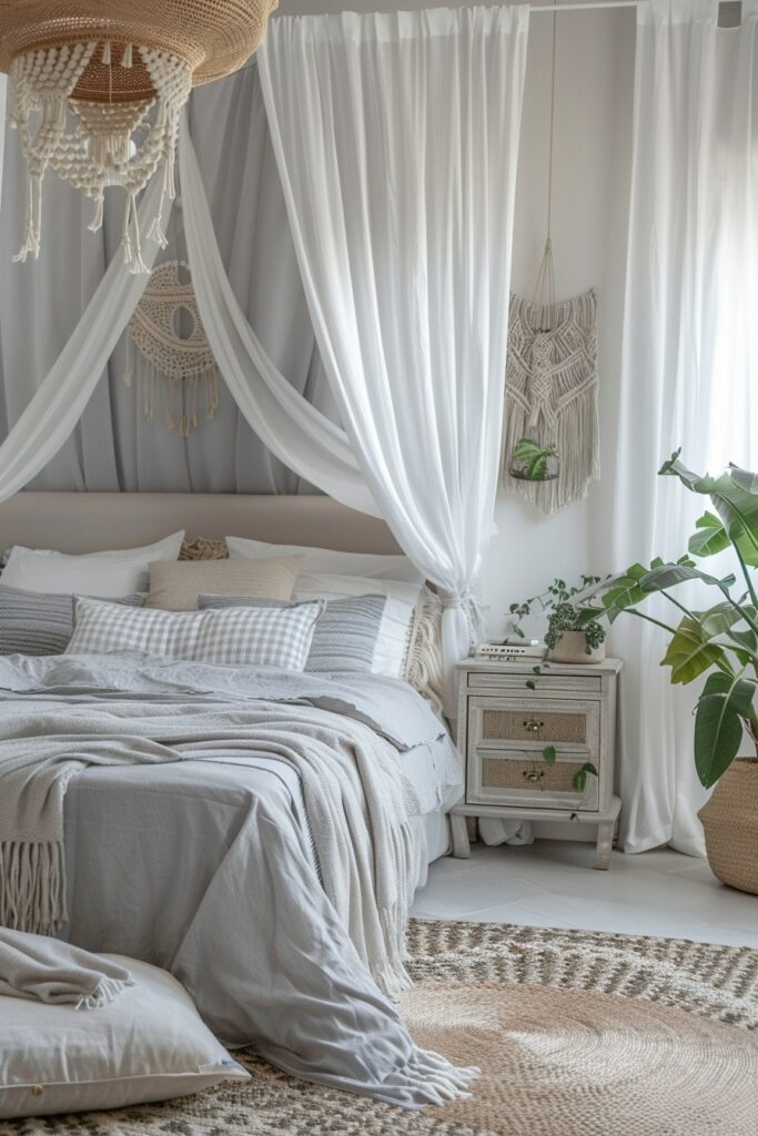 29 Grey Boho Bedroom Decor Ideas 2 Elegant Ethereal: Design Ideas for a Grey Boho Bedroom