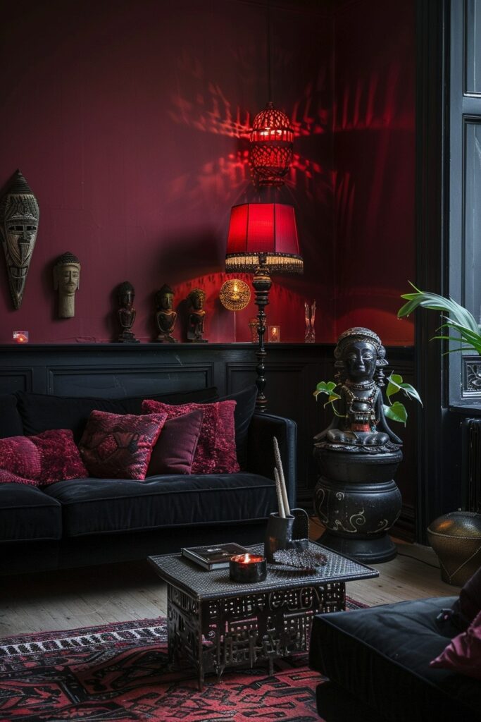29 Dark Boho Living Room Layouts 10 Velvet Voodoo Vault