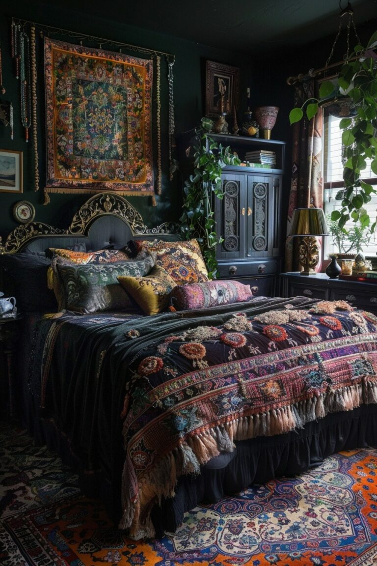 29 Black Boho Bedroom Ideas