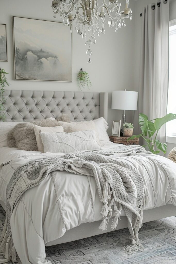 29 Grey Boho Bedroom Decor Ideas 9 Boho Fog: Aesthetic Concepts for a Grey Bedroom