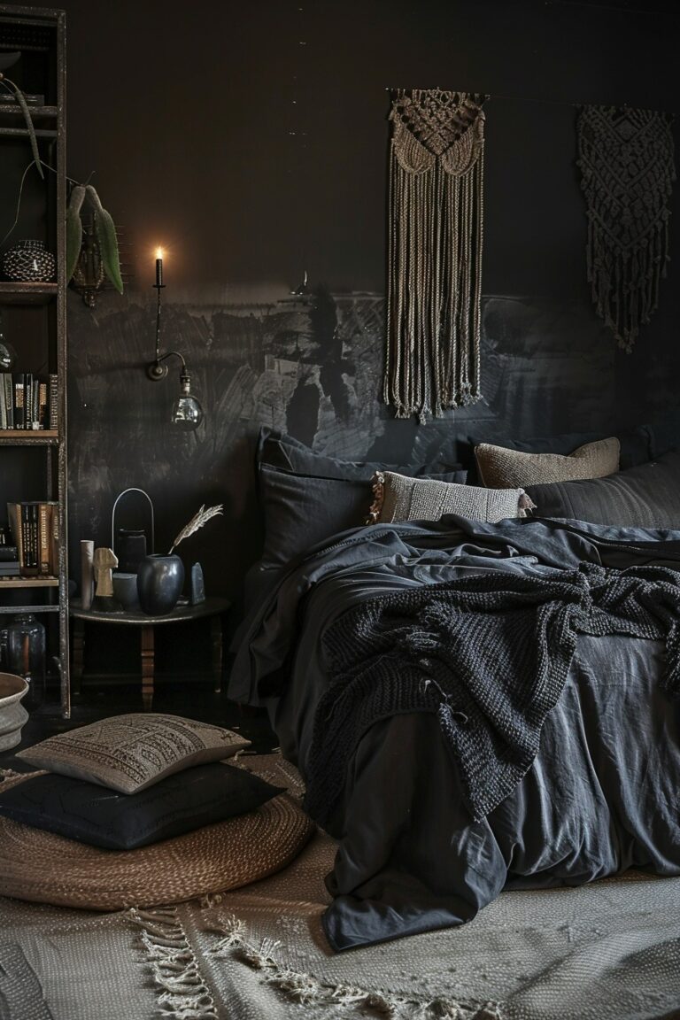 29 Black Boho Bedroom Ideas