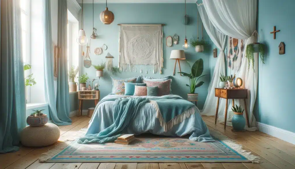 29 Light Blue Boho Bedrooms 31 Dark Boho Living Room Ideas