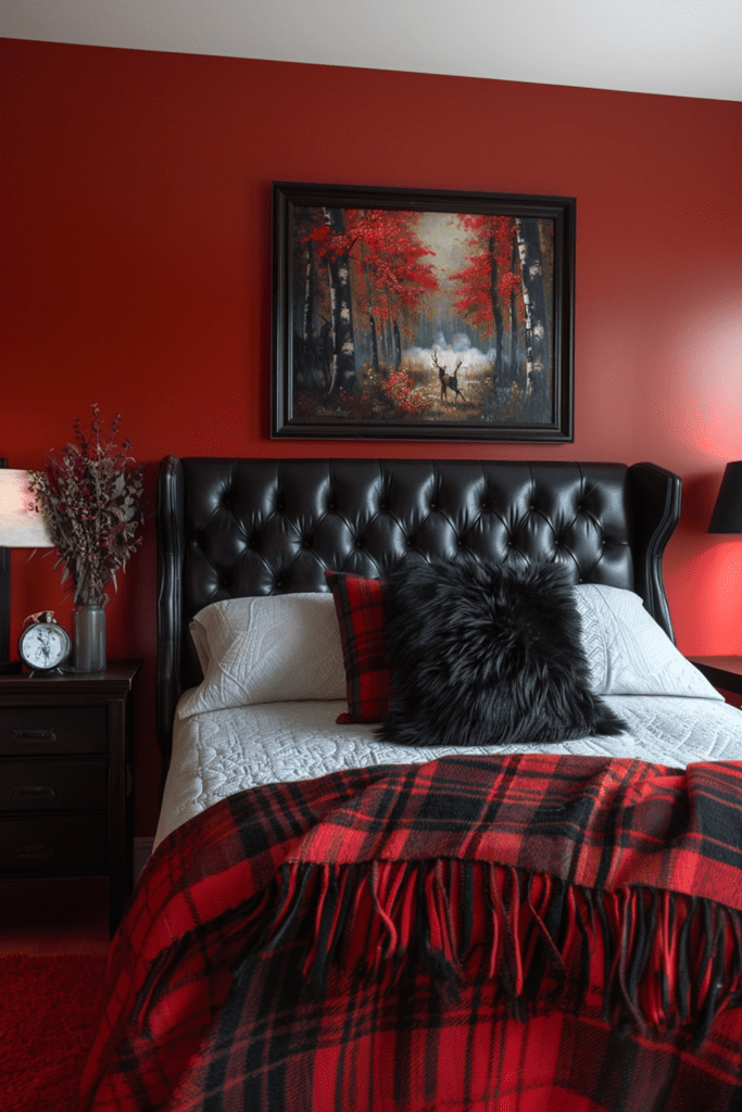 33 Mens Bedroom Ideas and Designs 17 Fiery Reds