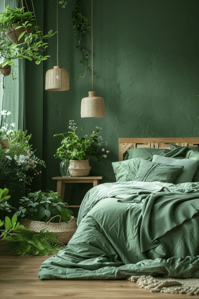 33 Mens Bedroom Ideas and Designs 32 Forest Green Getaway