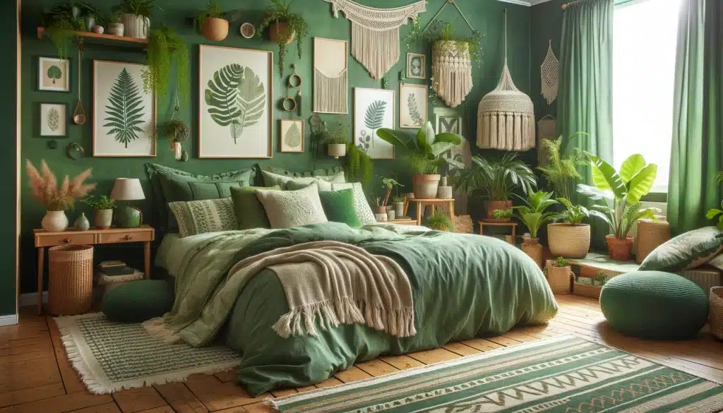 29 Green Boho Bedroom Ideas 4 Green Boho Bedroom Ideas