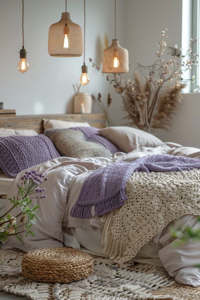29 Lavender Boho Bedroom Ideas 19 Lavender Boho Bedroom