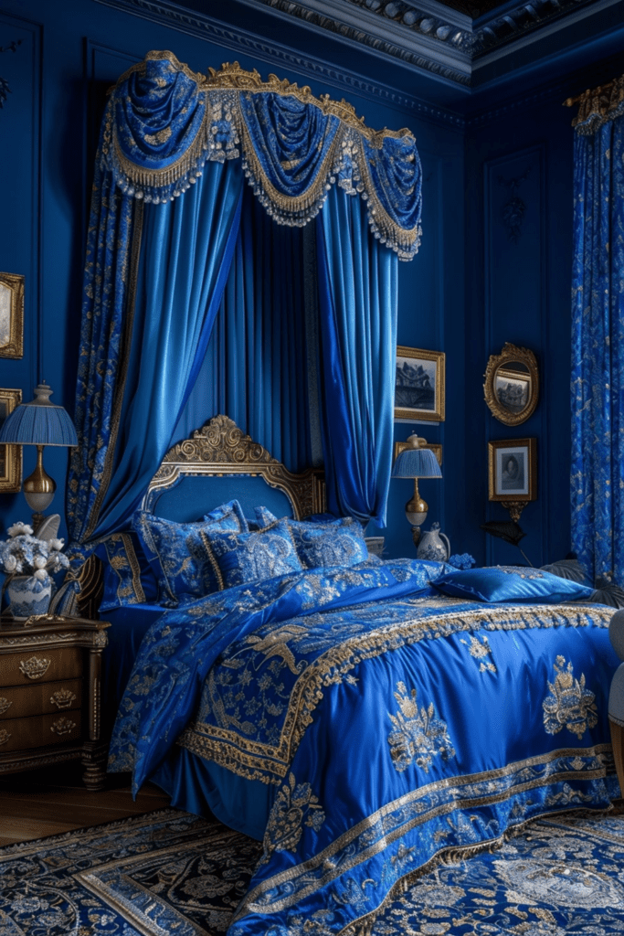 33 Mens Bedroom Ideas and Designs 28 Royal Blue Regal