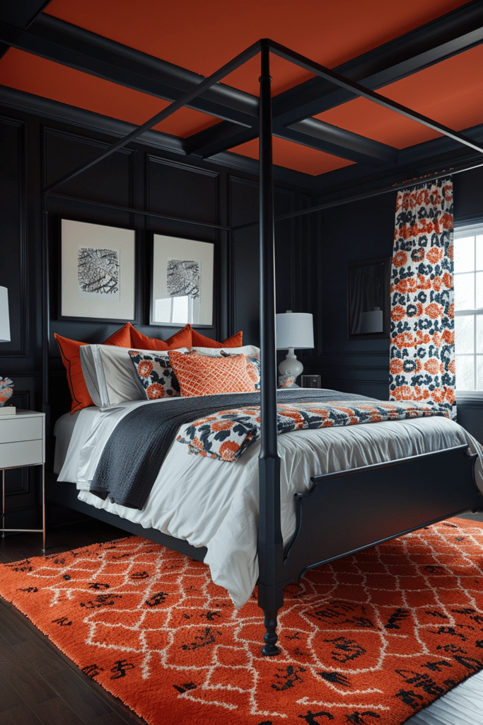 33 Mens Bedroom Ideas and Designs 27 Spicy Orange Zest