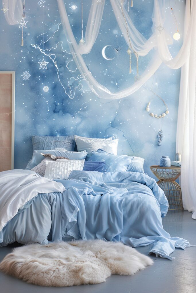 29 Light Blue Boho Bedrooms 10 Celestial Oasis: Light Blue Boho Retreat