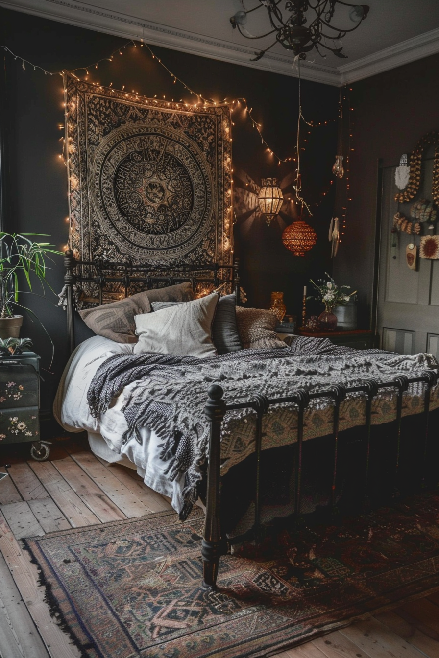 29 Black Boho Bedroom Ideas