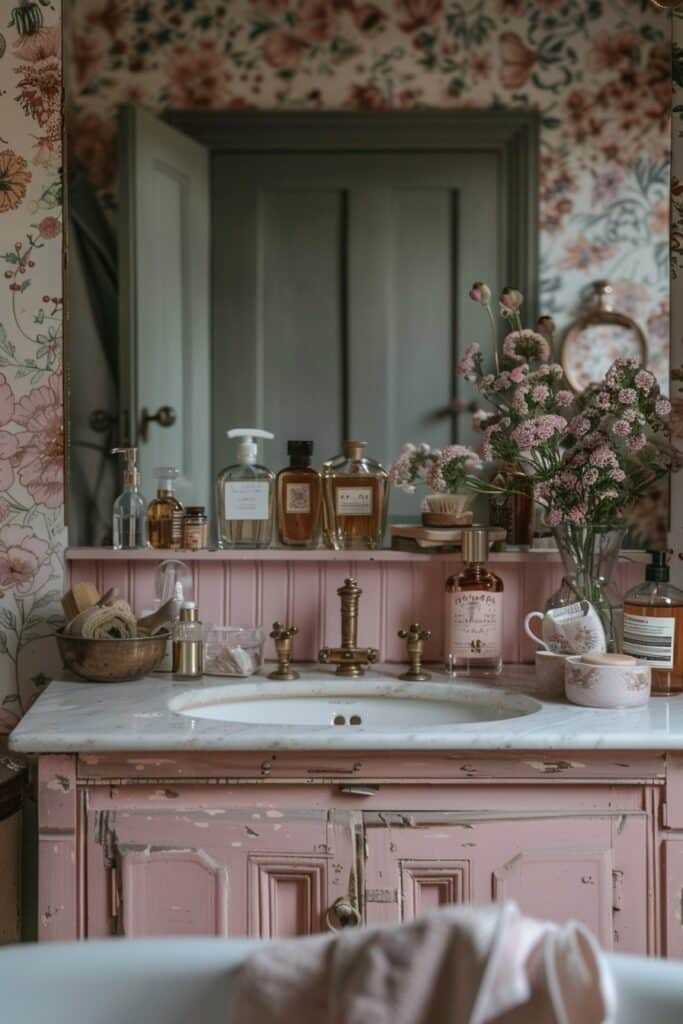 29 Boho Bathroom Ideas for a Chic and Relaxing Space 19 Feminine Touch: Soft and Chic Boho Ideas