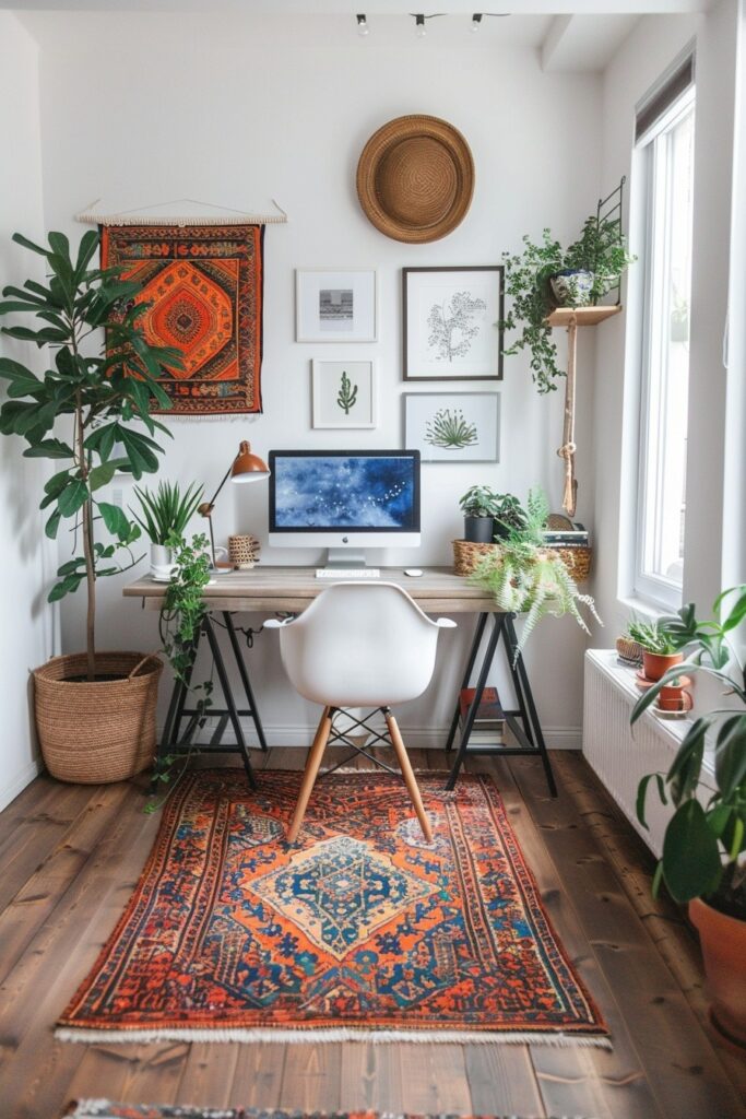 29 Scandi Boho Decor Ideas for a Harmoniously Stylish Home 16 Productive Scandi Boho Home Office
