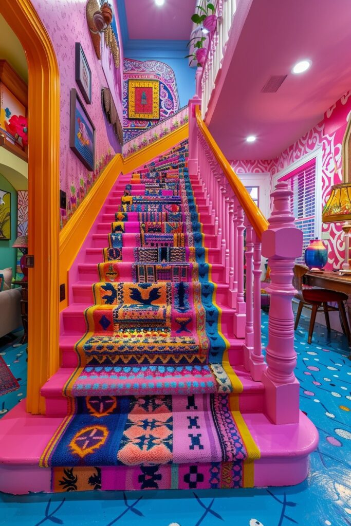 29 Whimsical Home Decor Ideas for a Playful and Charming Space 10 Vibrant Staircase Accents