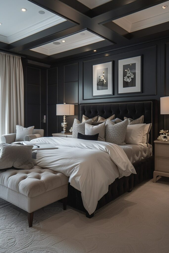 29 Black Bedroom Ideas for a Bold and Stylish Retreat 20 Classic Black and Cream