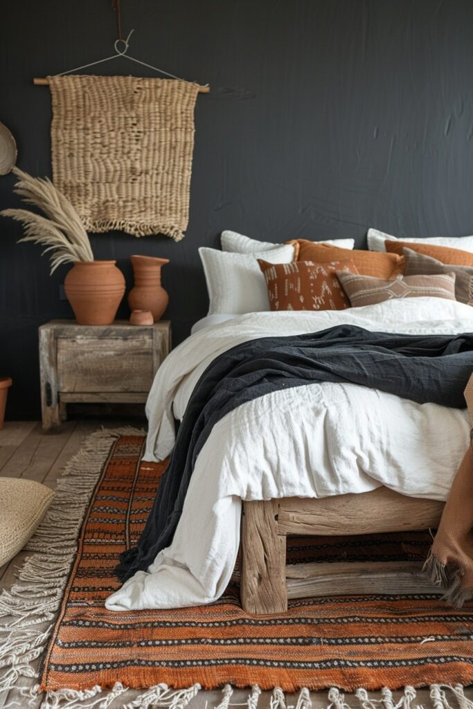 29 Black Bedroom Ideas for a Bold and Stylish Retreat 25 Black and Terracotta Warmth