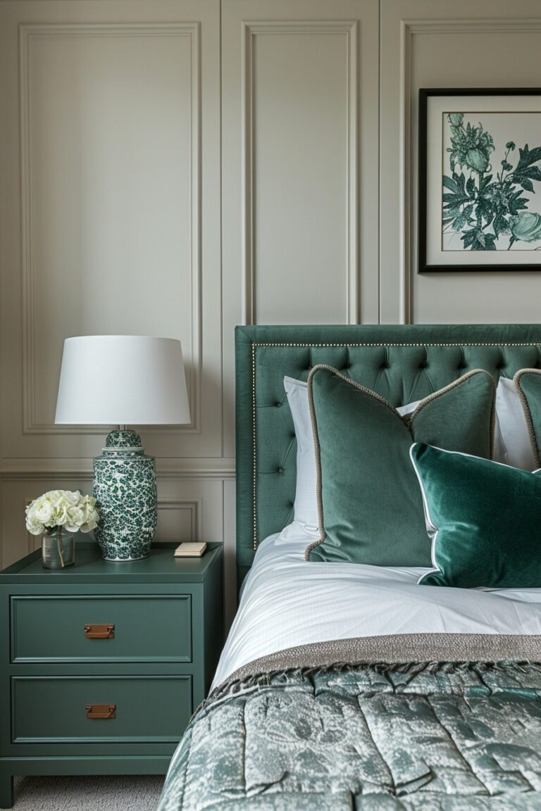 29 Emerald Green Art Deco Bedroom Ideas Of Elegance