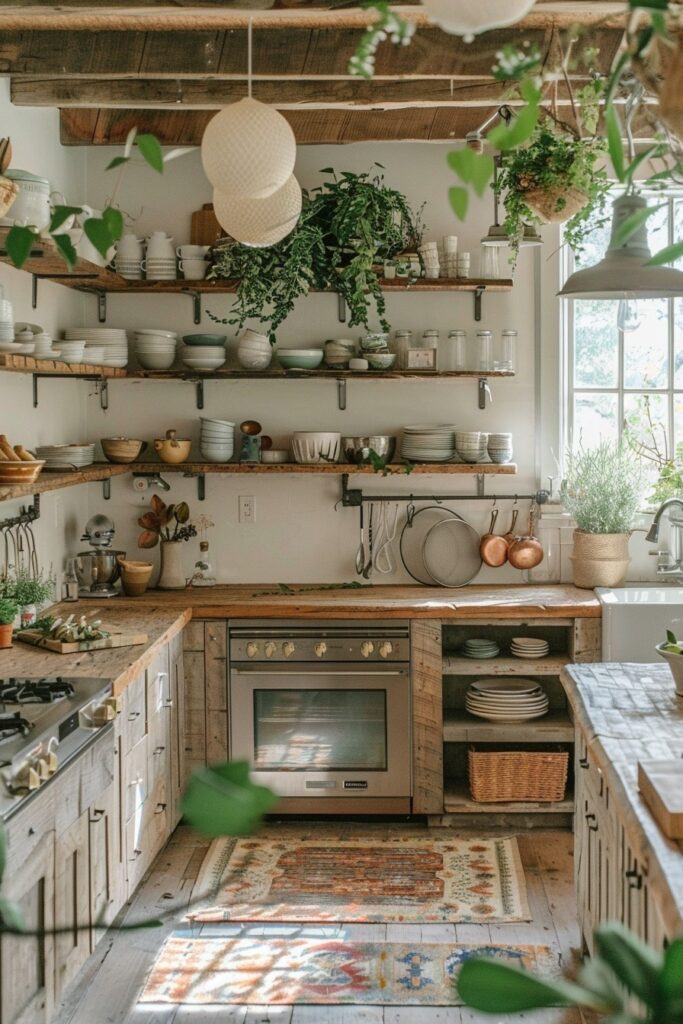 29 Scandi Boho Decor Ideas for a Harmoniously Stylish Home 4 Scandi Boho Kitchen Charm