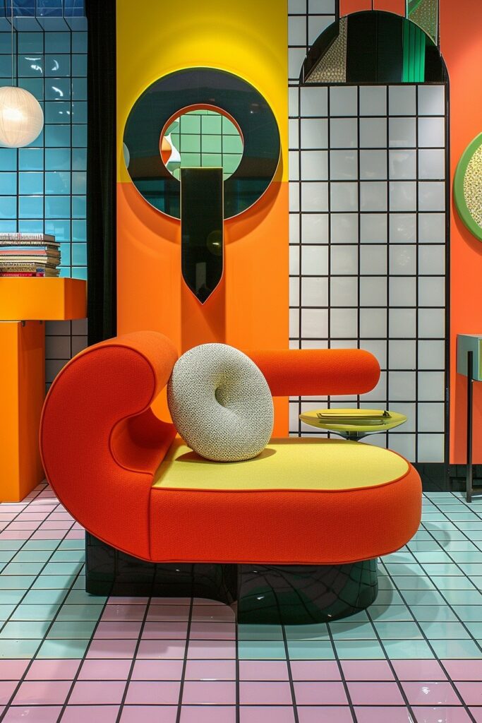 29 Whimsical Home Decor Ideas for a Playful and Charming Space 12 Geometric Furniture