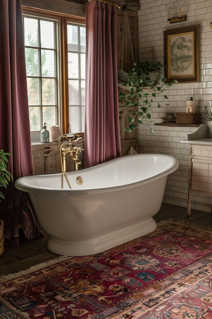 29 Boho Bathroom Ideas for a Chic and Relaxing Space 12 Glamorous Boho: Upscale Bohemian Designs