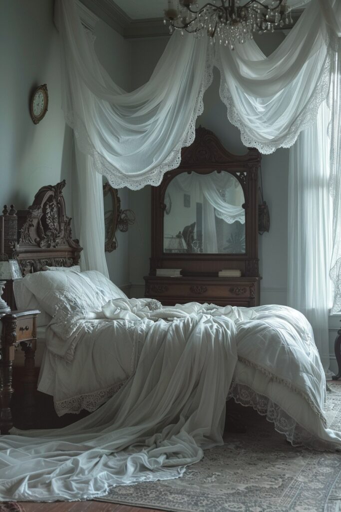 29 Goth Boho Bedroom Ideas to Unleash Your Mysterious Side 19 Ethereal Veil