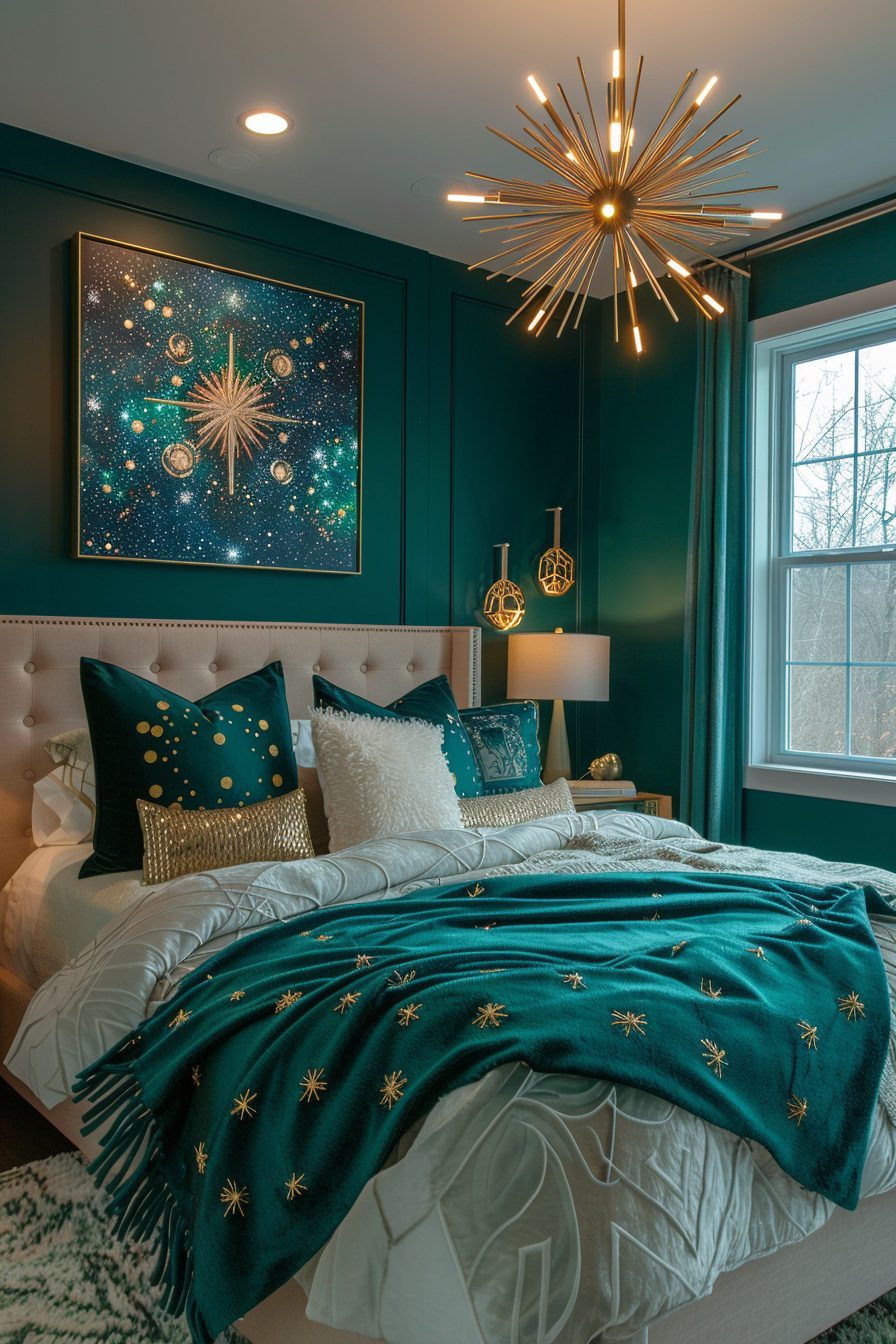 29 Emerald Green Art Deco Bedroom Ideas Of Elegance