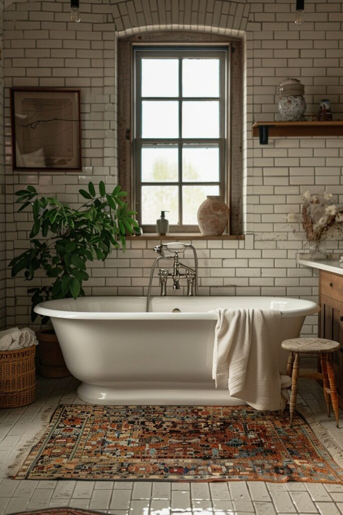 29 Boho Bathroom Ideas for a Chic and Relaxing Space 24 Balanced Boho: Striking the Minimalism Balance