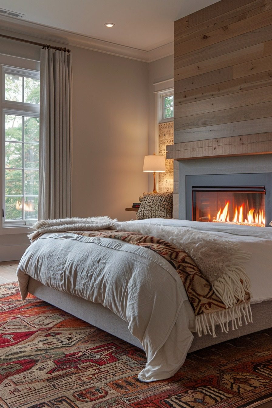 View of 29 Bedroom With Fireplace Ideas For A Warm And Inviting Space