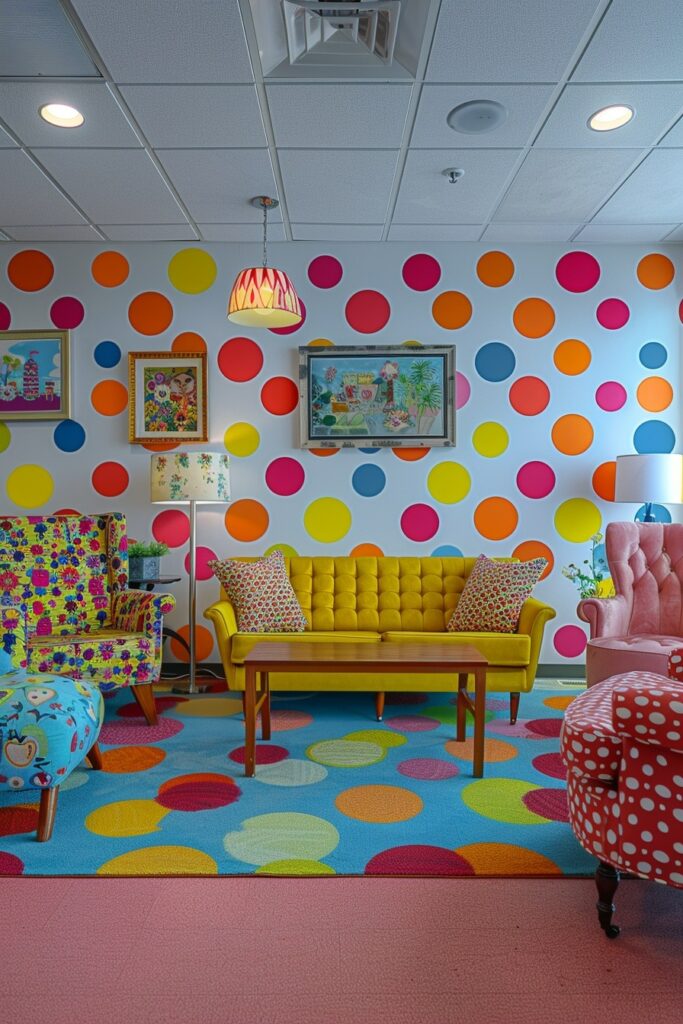29 Whimsical Home Decor Ideas for a Playful and Charming Space 4 Fun Polka Dot Walls