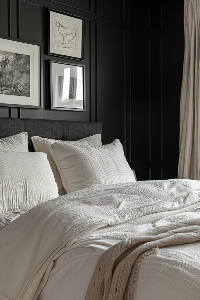 29 Black Bedroom Ideas for a Bold and Stylish Retreat 5 Modern Black and White Contrast