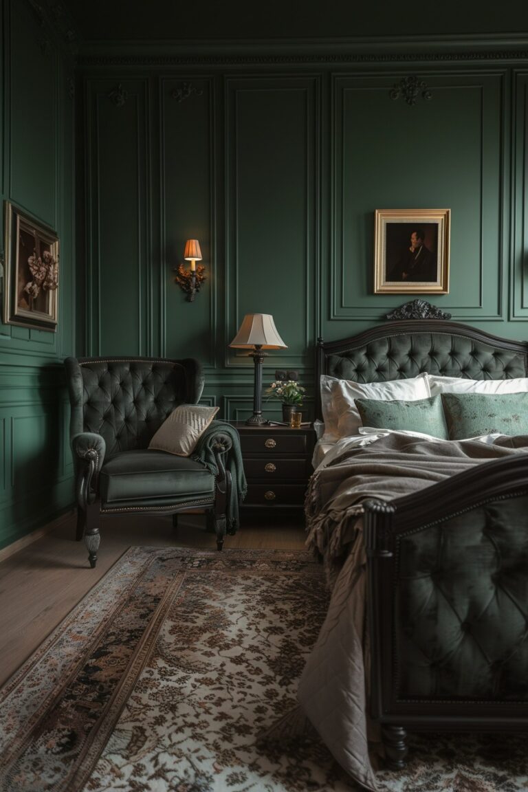 29 Emerald Green Art Deco Bedroom Ideas Of Elegance