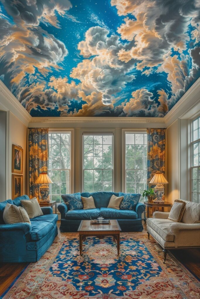 29 Whimsical Home Decor Ideas for a Playful and Charming Space 22 Magical Ceiling Art