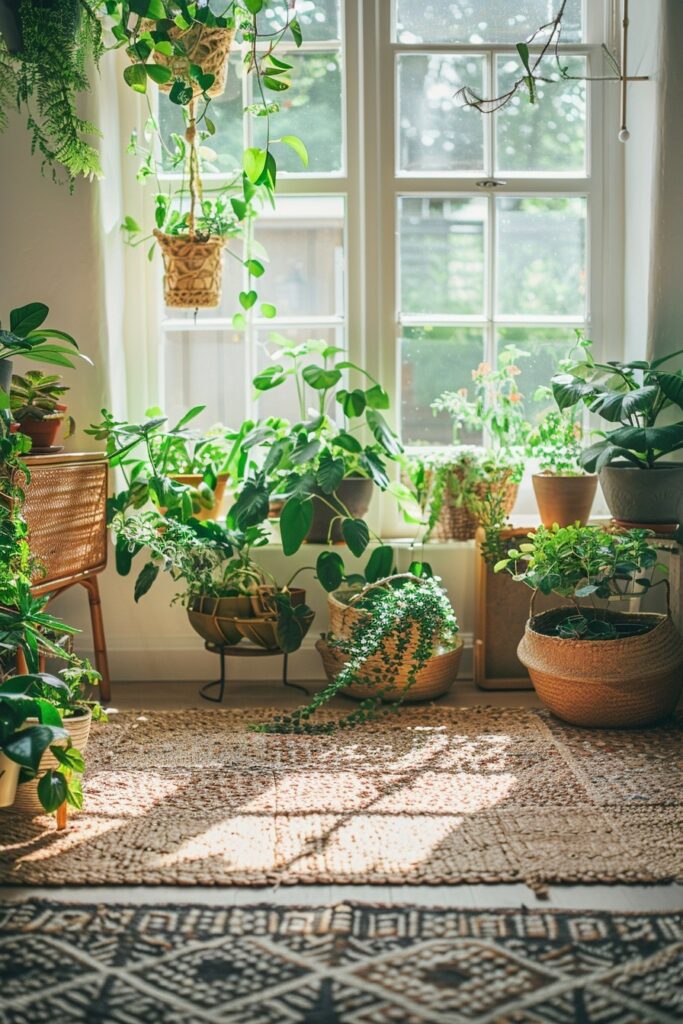 29 Scandi Boho Decor Ideas for a Harmoniously Stylish Home 18 Greenery in Scandi Boho Decor